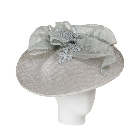 silver wedding hat