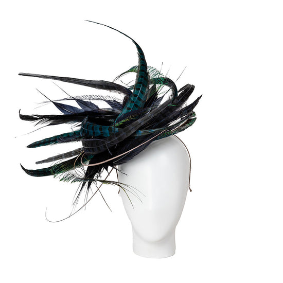 peacock fascinator hat