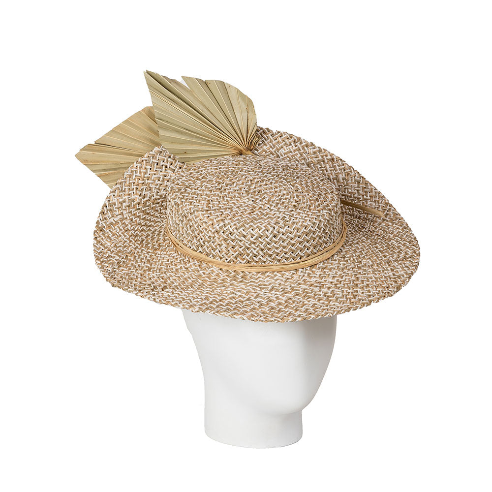 women straw boater hat