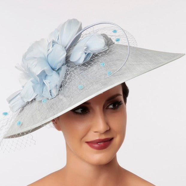 powder blue wedding hat