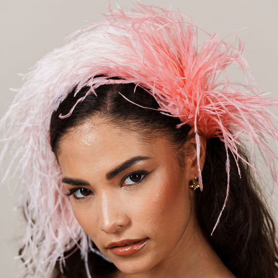 ostrich feather headdress