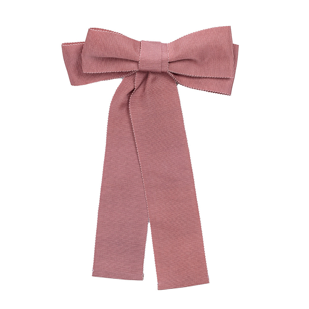 pink barrette bow hair clip