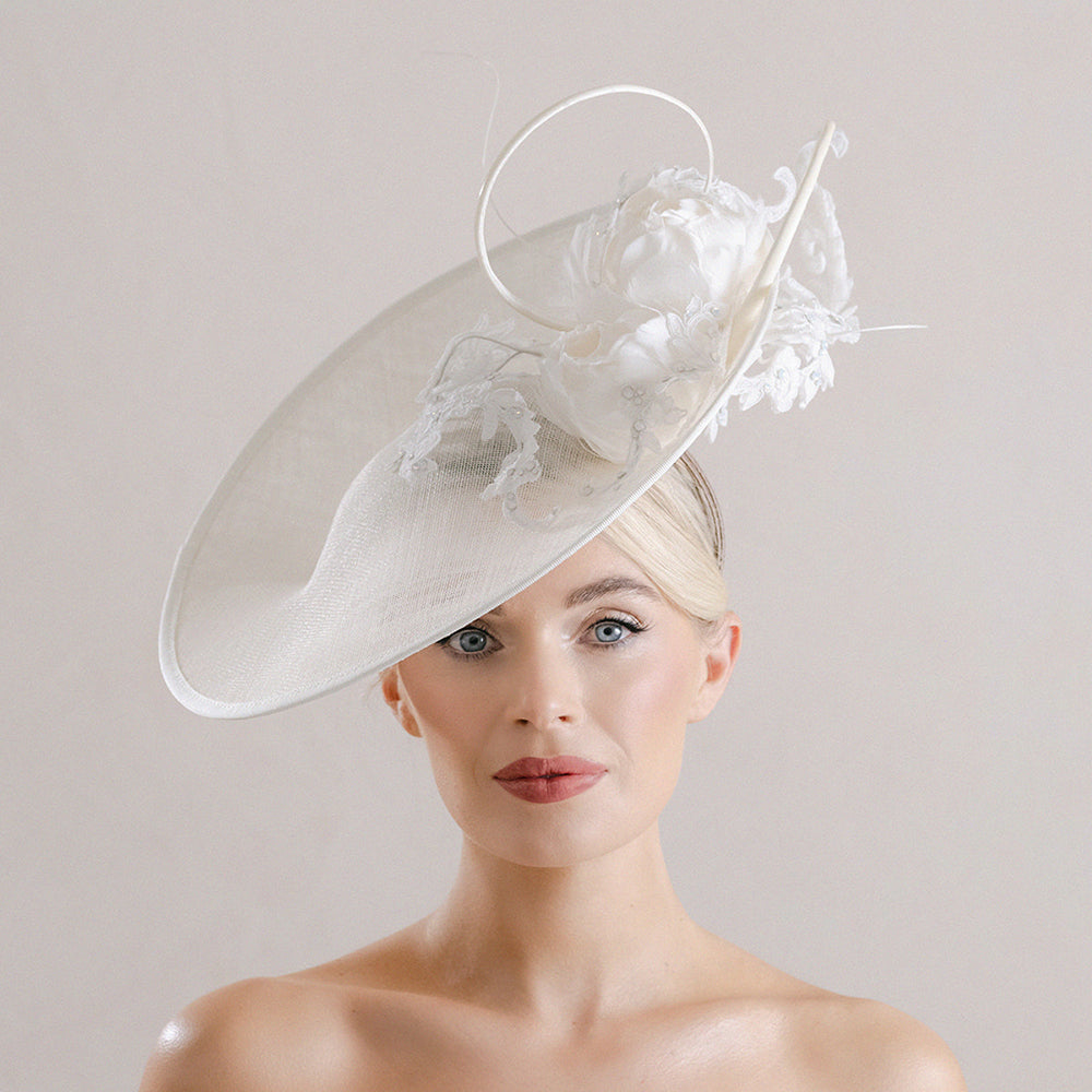 White clearance ascot hat