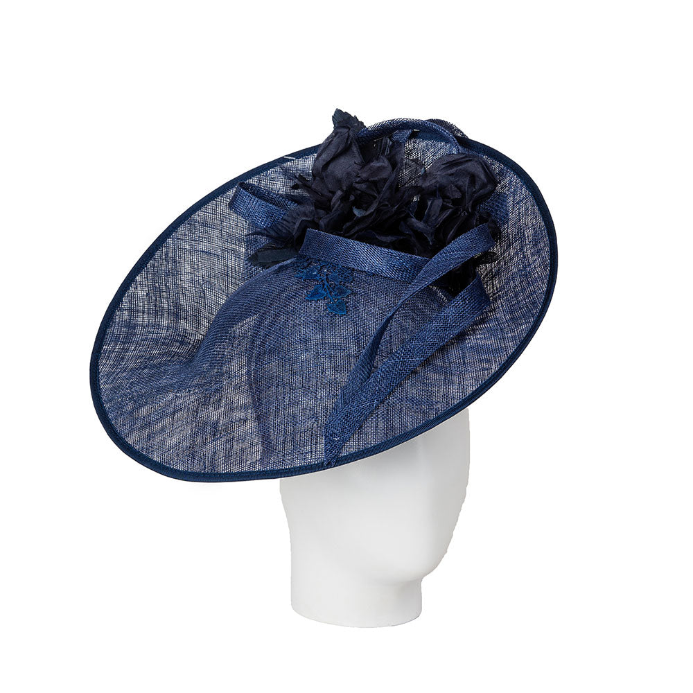 navy mother of the bride hat