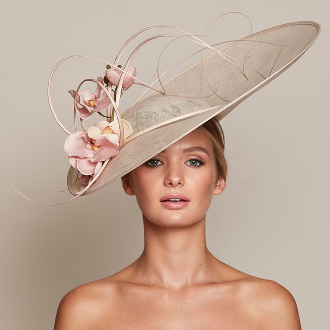 Designer Wide Brim Hat | Royal Ascot Headpiece | Vivien Sheriff Hot Pinks