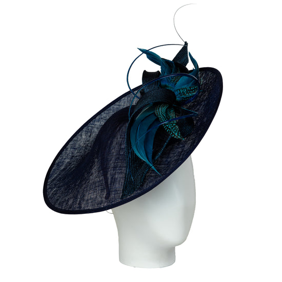 navy blue ascot hat