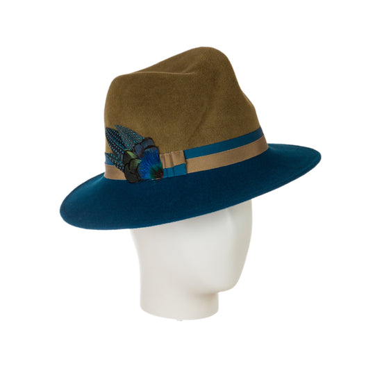 ladies trilby hats with feathers