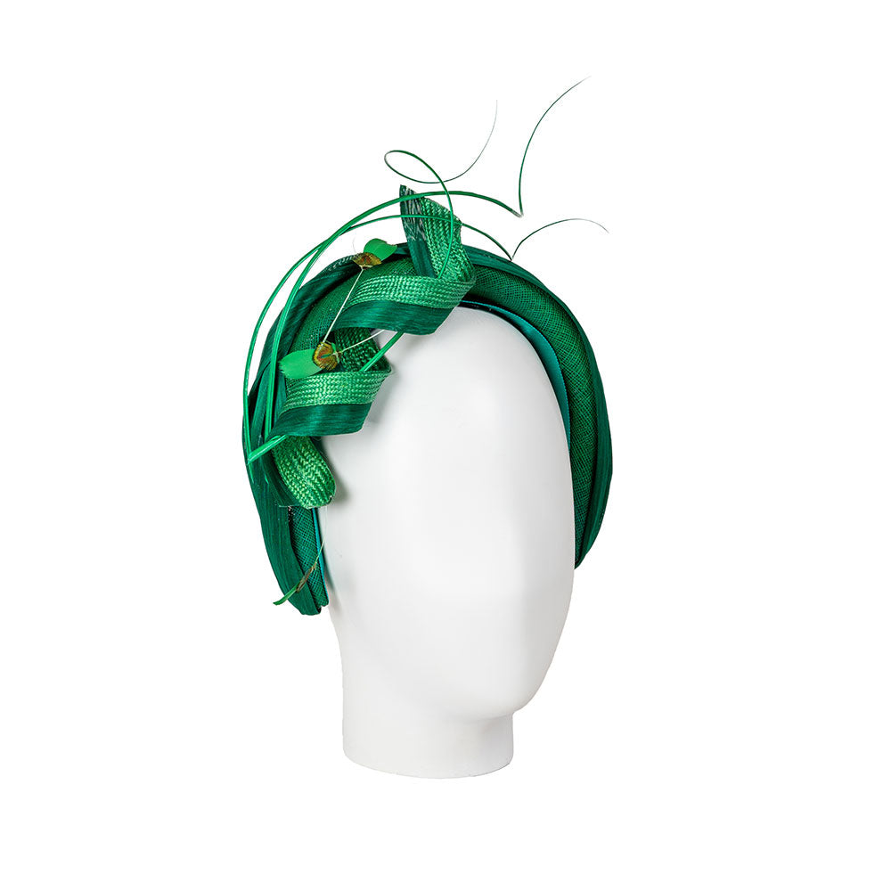 green fascinator headband