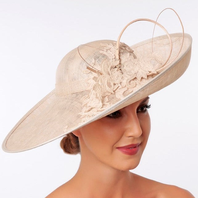 wide brim wedding hat