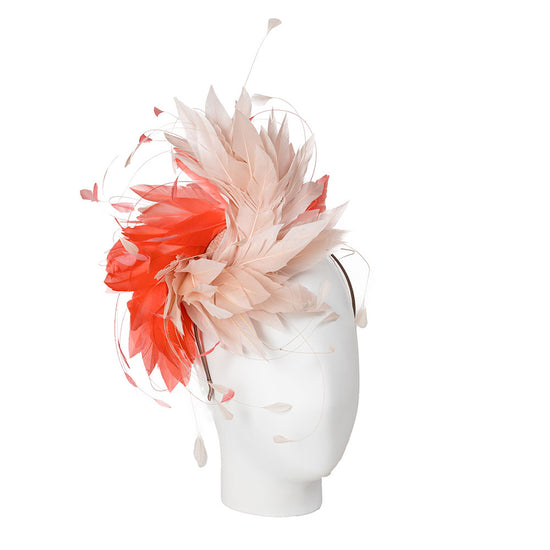pink feather fascinator